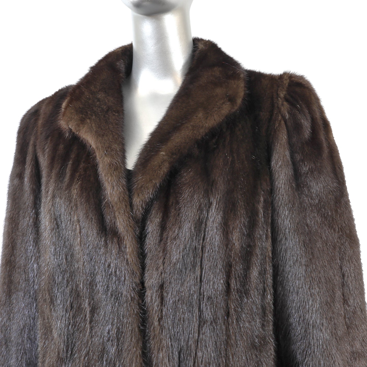 Brown Mink Coat- Size XL