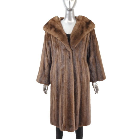 Brown Mink Coat- Size L