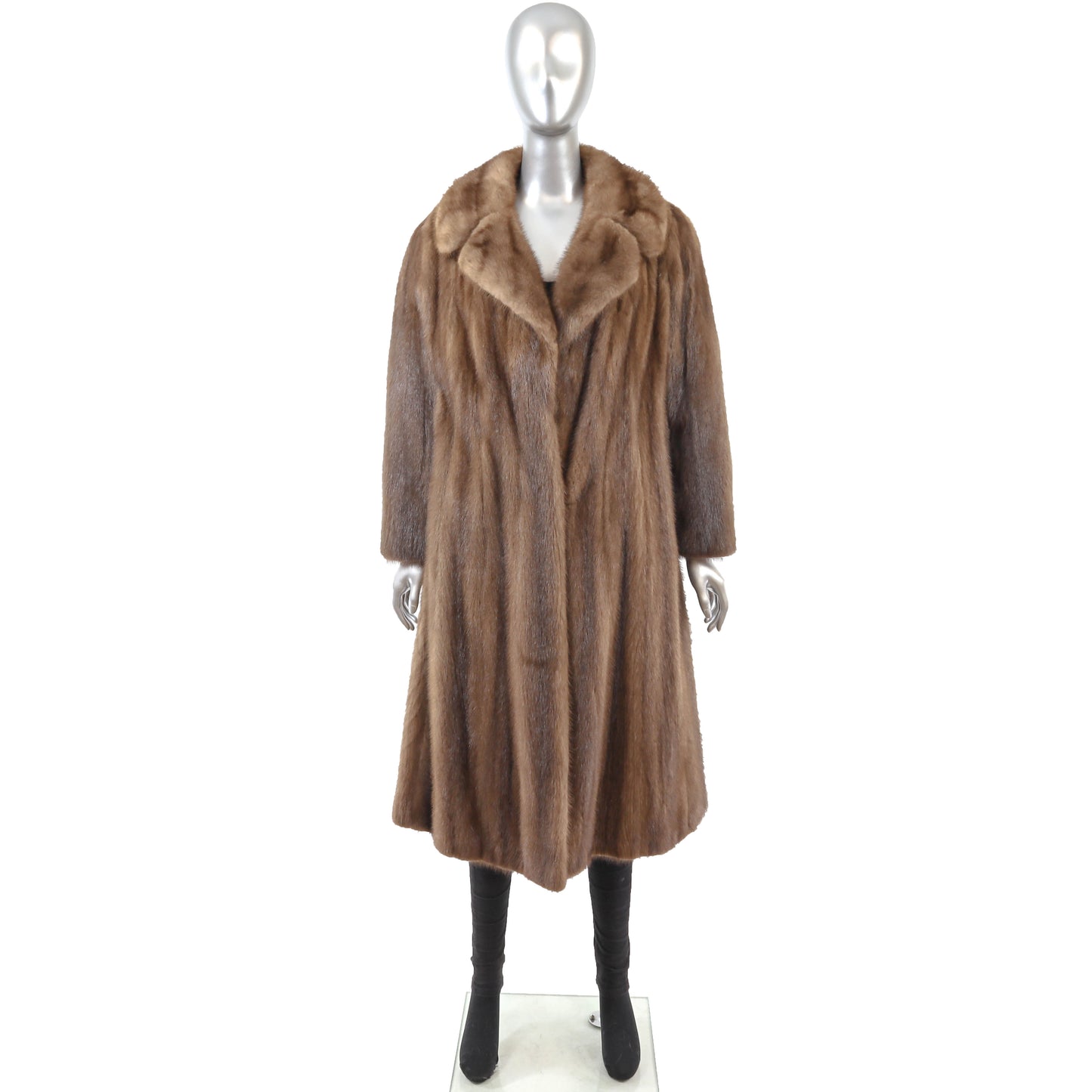 Brown Mink Coat- Size M