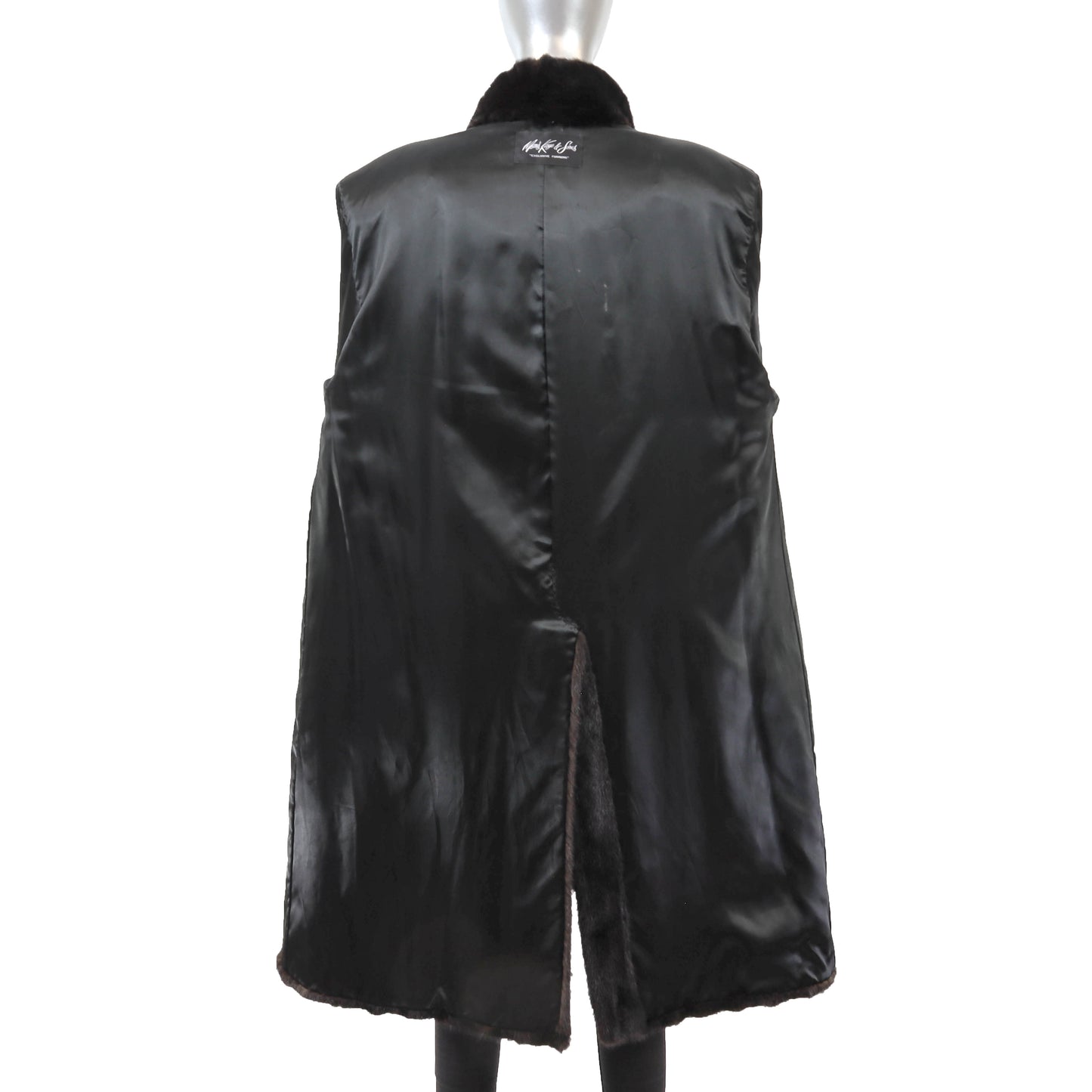 Men's Black Mink Coat- Size L-XL