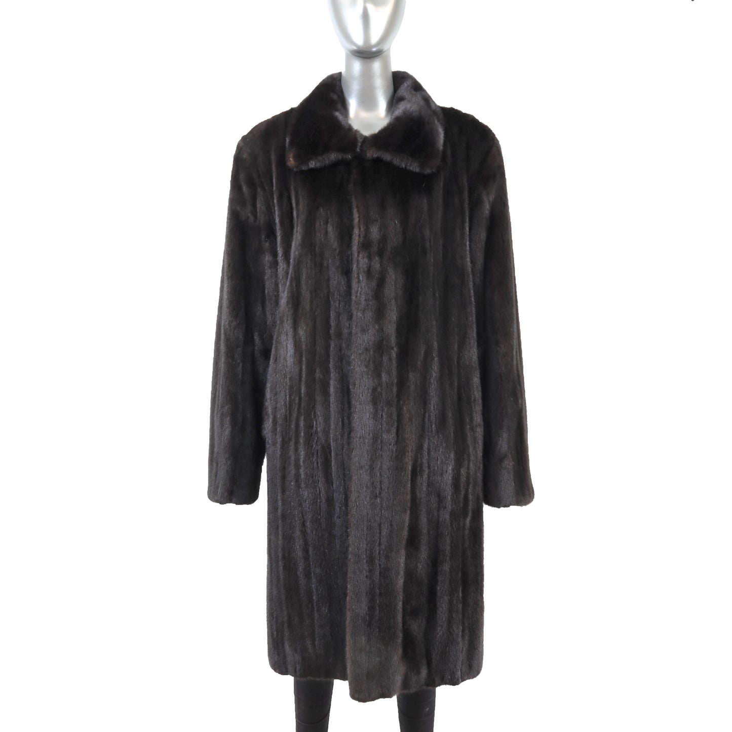 Men's Black Mink Coat- Size L-XL