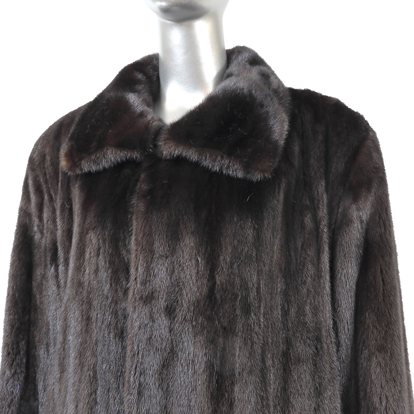 Men's Black Mink Coat- Size L-XL