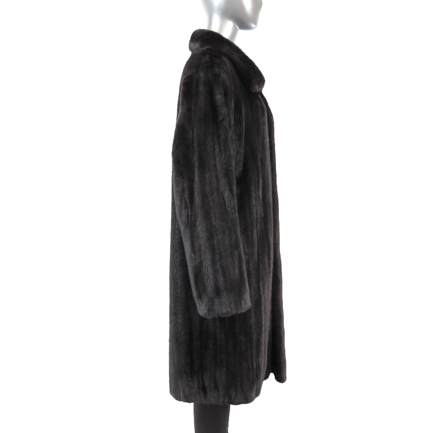 Men's Black Mink Coat- Size L-XL