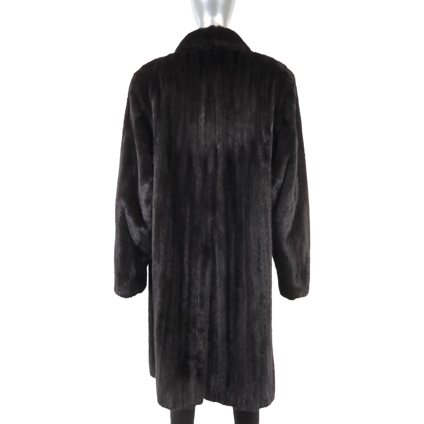 Men's Black Mink Coat- Size L-XL