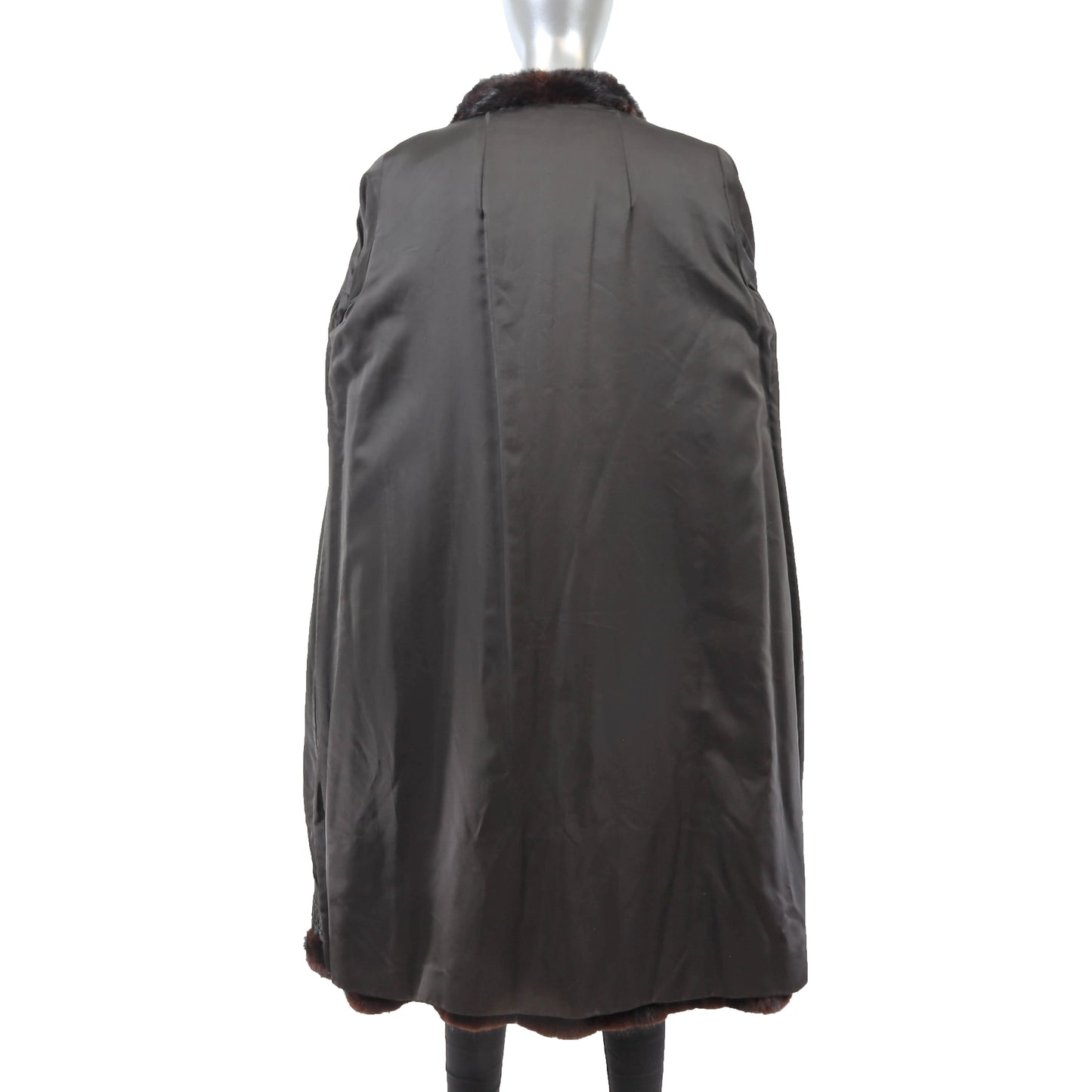 Dark Brown Mink Coat- Size L