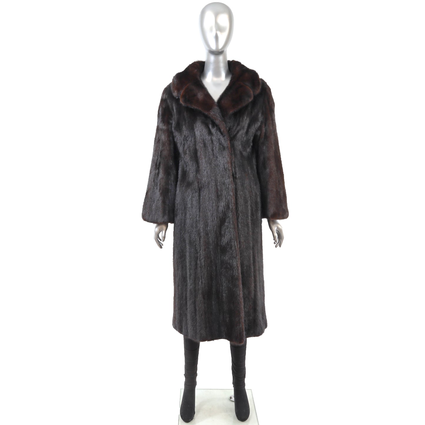 Dark Brown Mink Coat- Size L