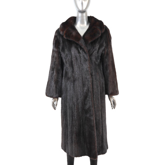Dark Brown Mink Coat- Size L