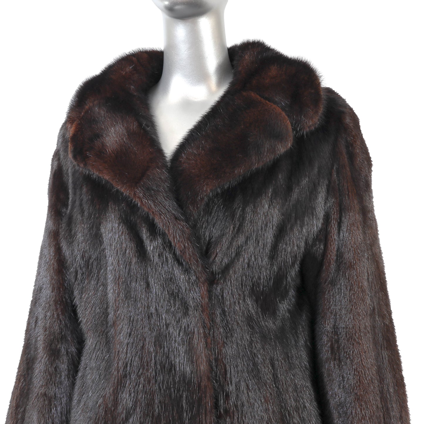 Dark Brown Mink Coat- Size L