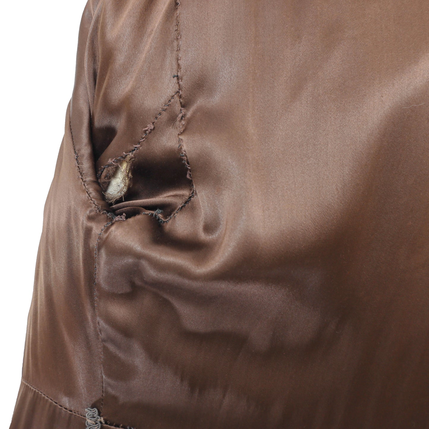 Multicolor Section Mink Coat- Size S