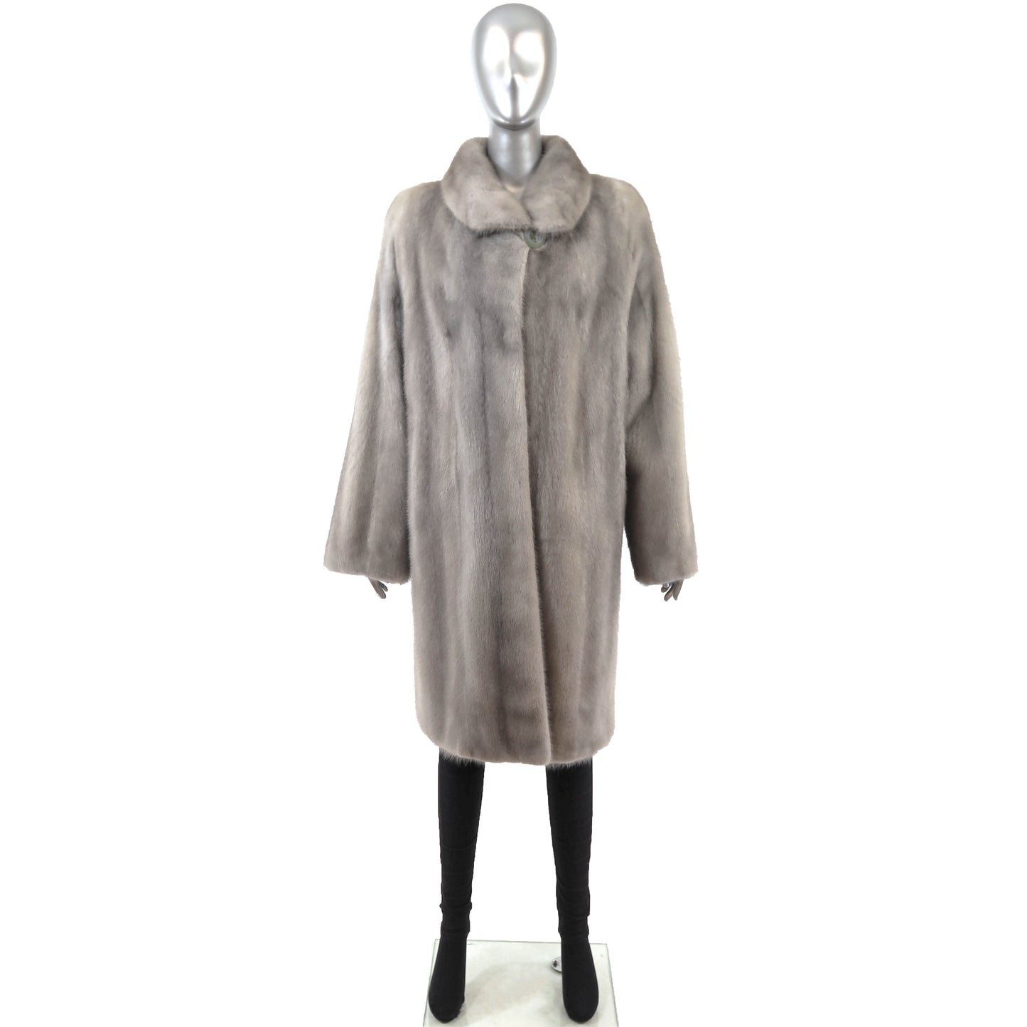 Grey Mink Coat- Size L