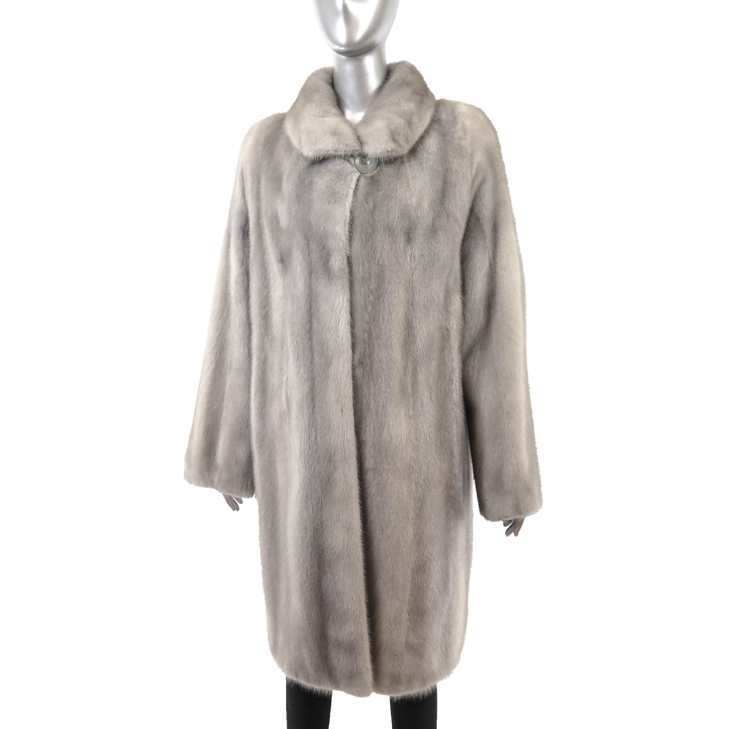 Grey Mink Coat- Size L