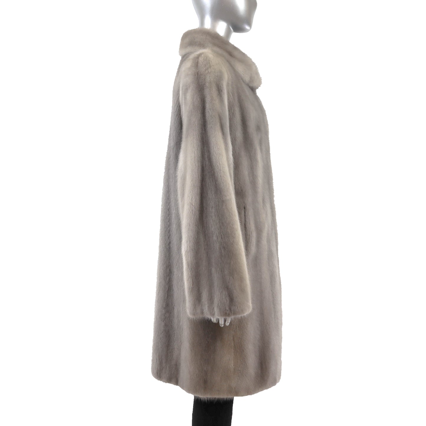 Grey Mink Coat- Size L