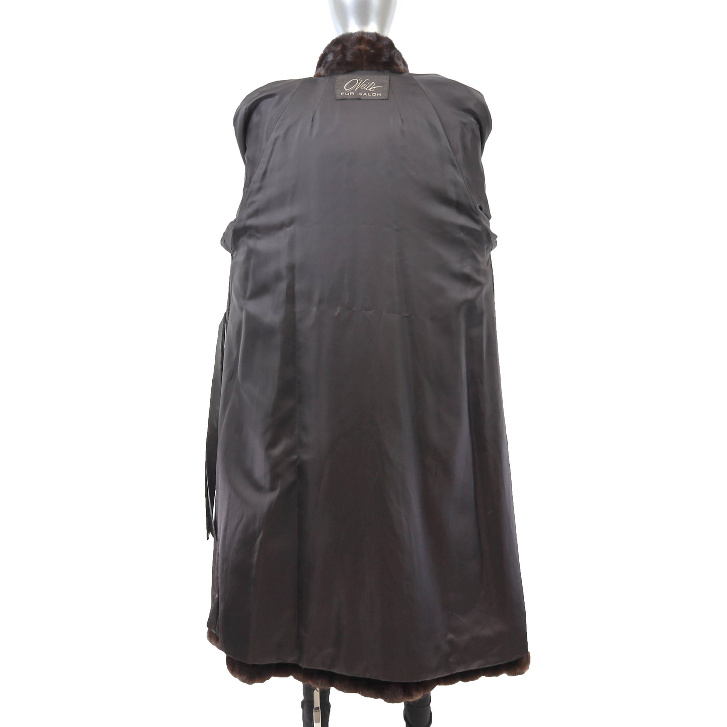 Dark Brown Mink Coat- Size XL