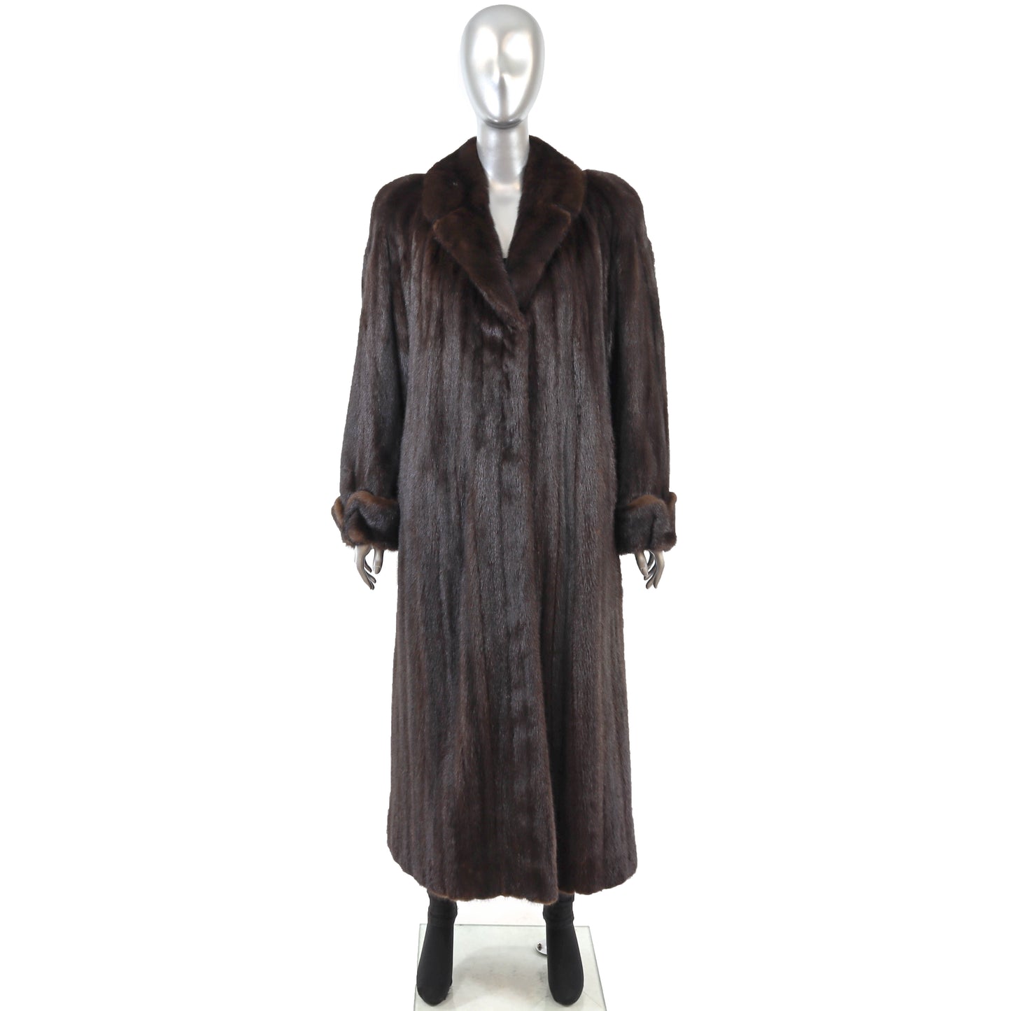 Dark Brown Mink Coat- Size XL