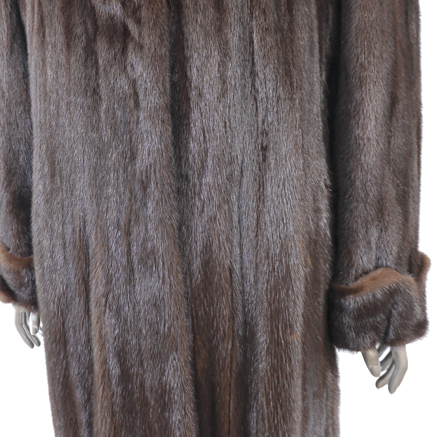 Dark Brown Mink Coat- Size XL