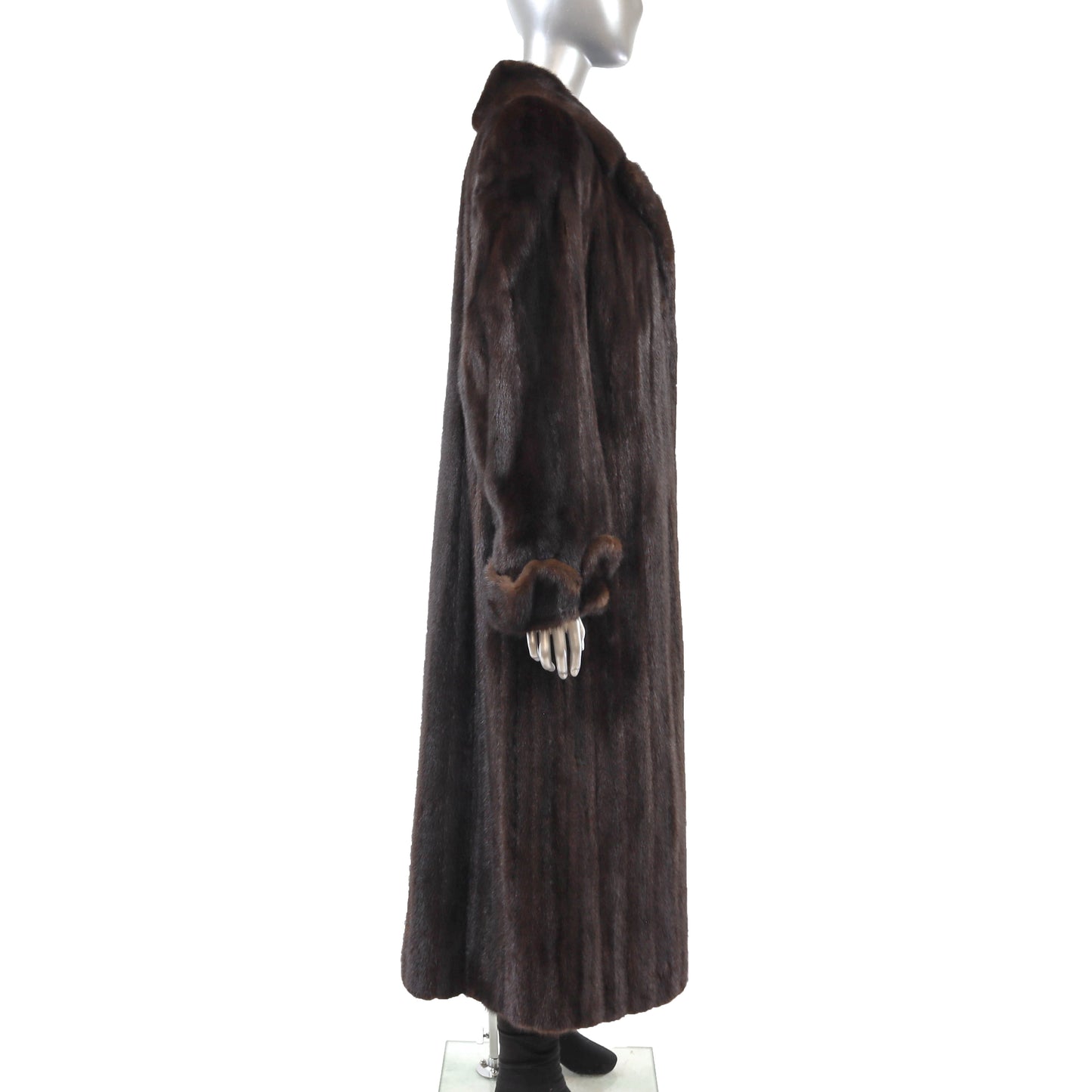 Dark Brown Mink Coat- Size XL