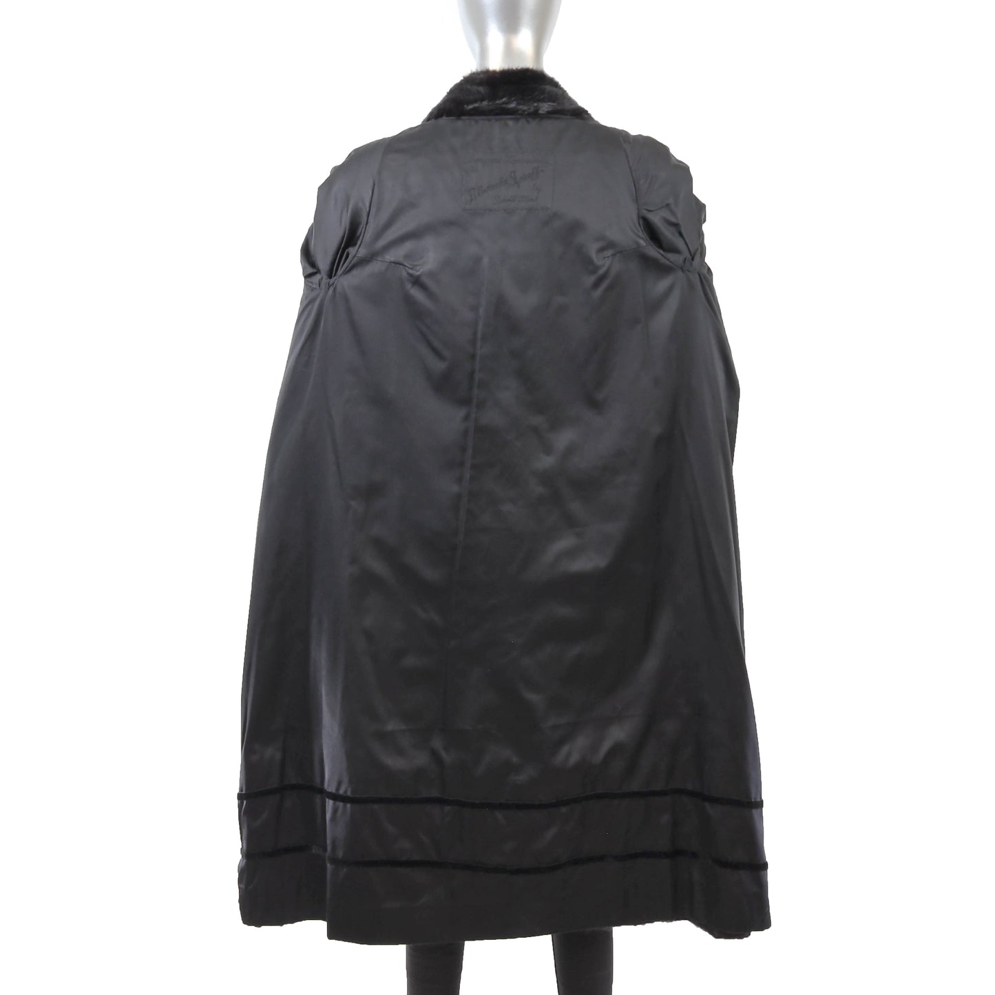 Black Horizontal Mink Coat- Size S