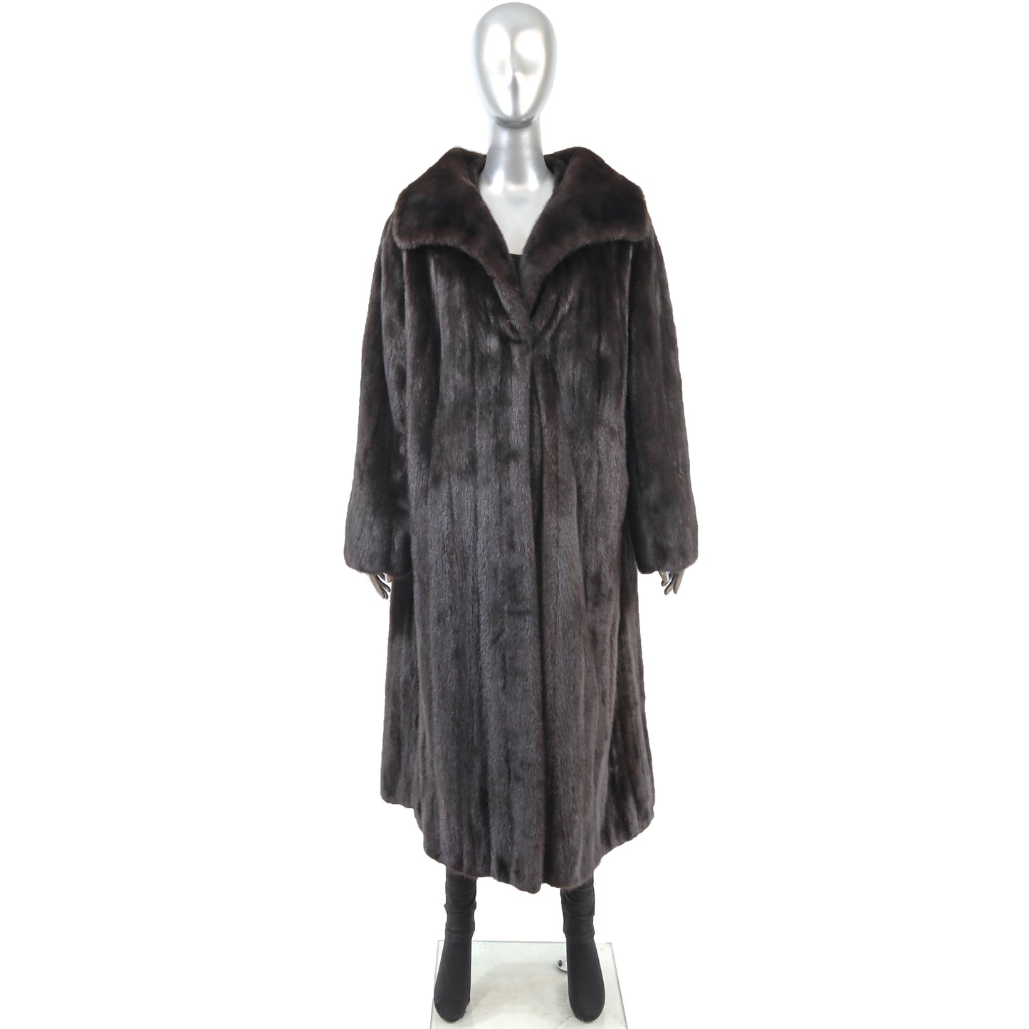 Black Mink Coat- Size XL