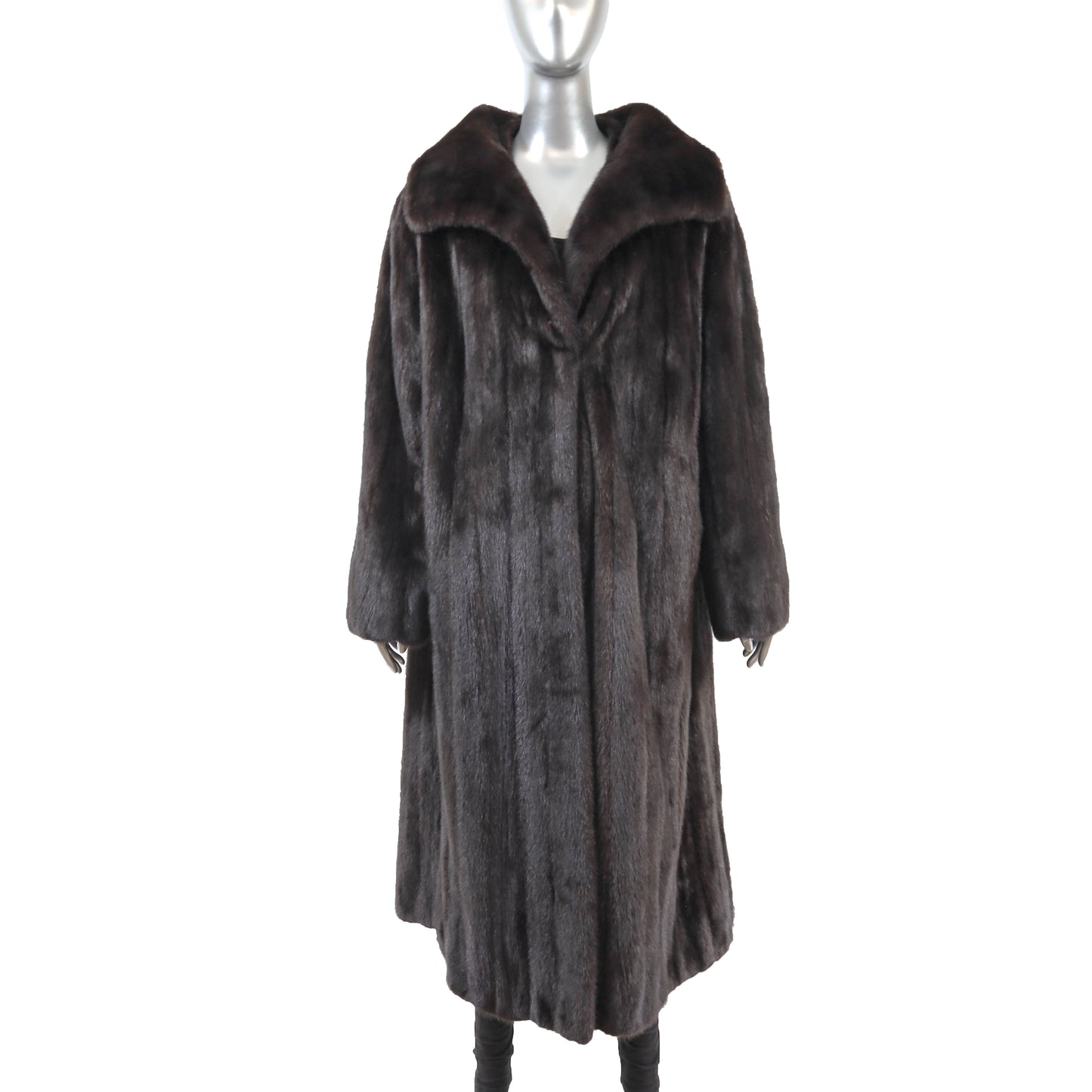 Black Mink Coat- Size XL