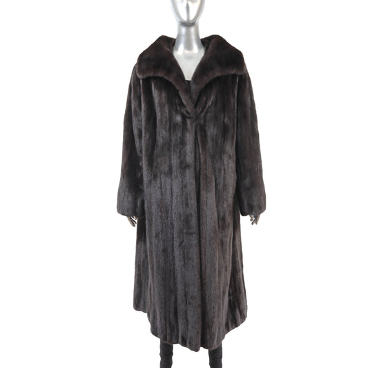 Black Mink Coat- Size XL