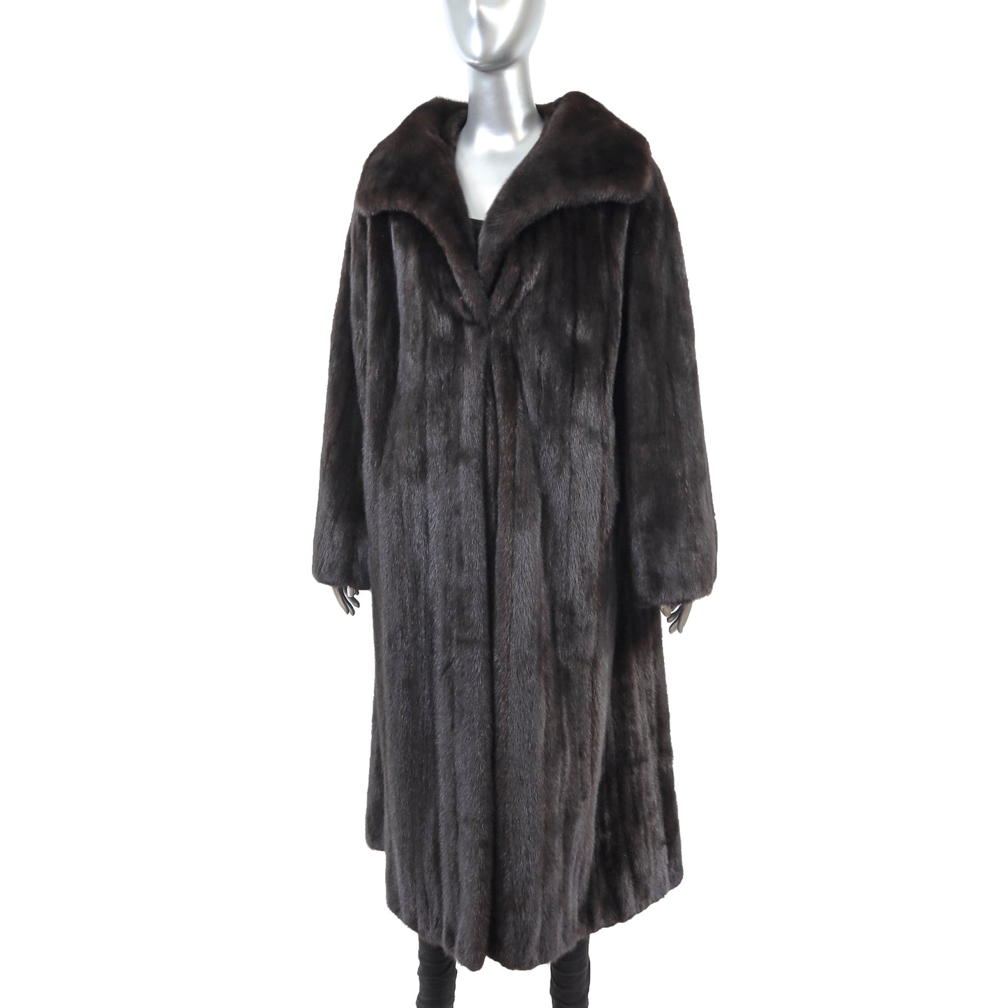 Black Mink Coat- Size XL