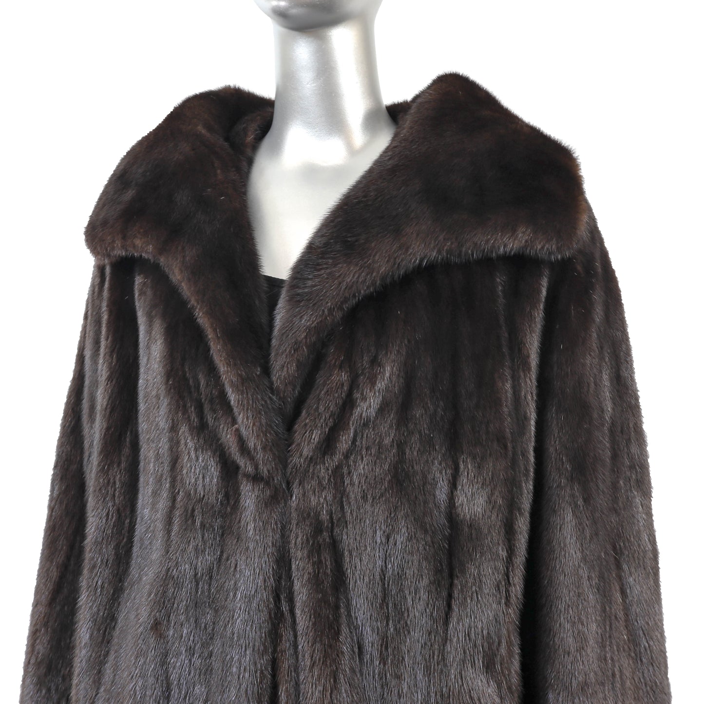 Black Mink Coat- Size XL