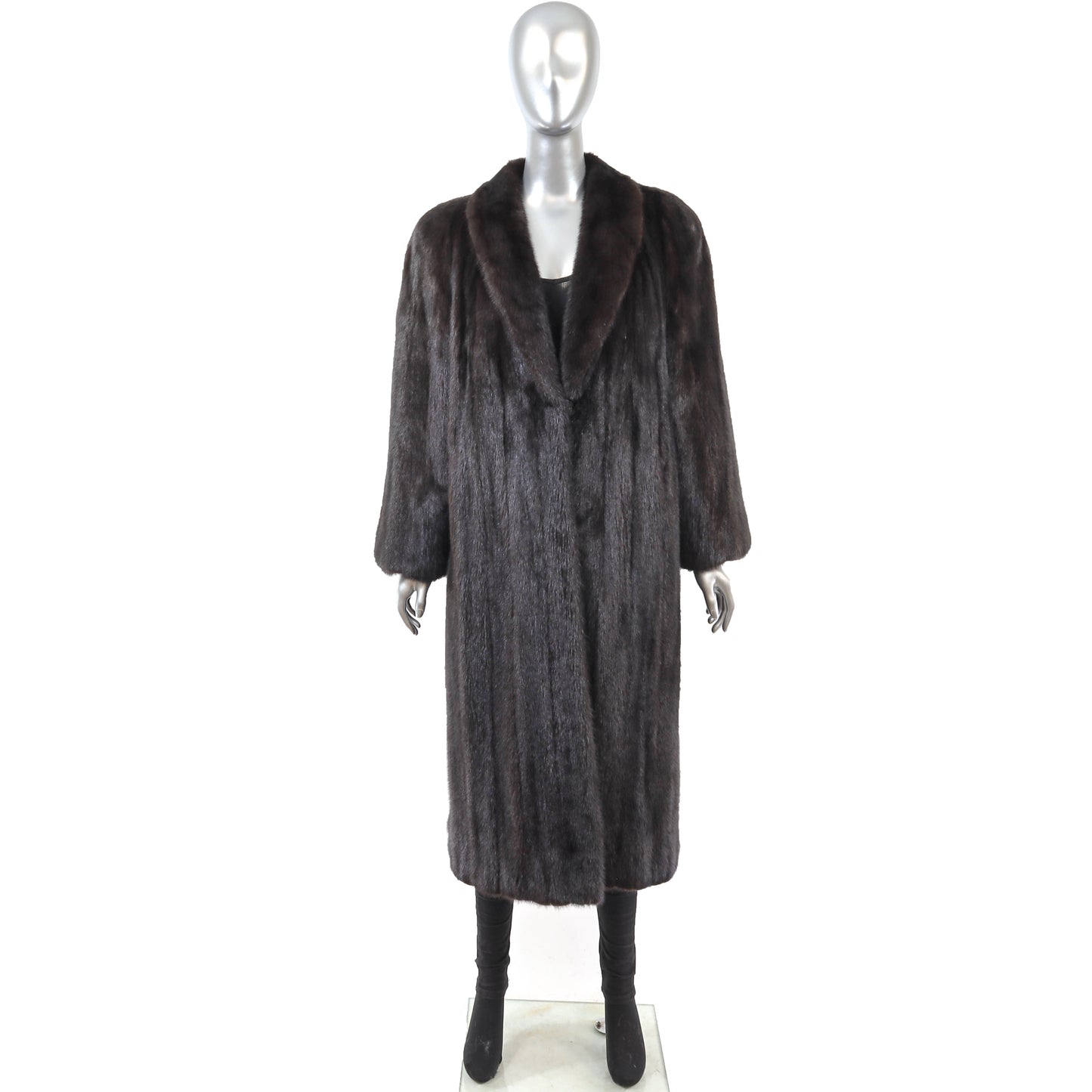 Dark Brown Mink Coat- Size L