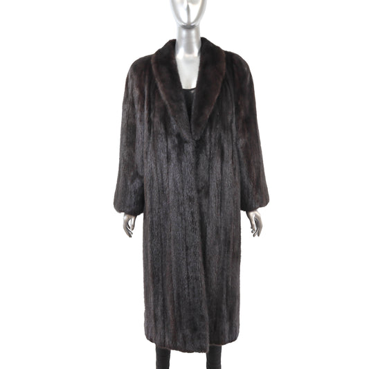 Dark Brown Mink Coat- Size L