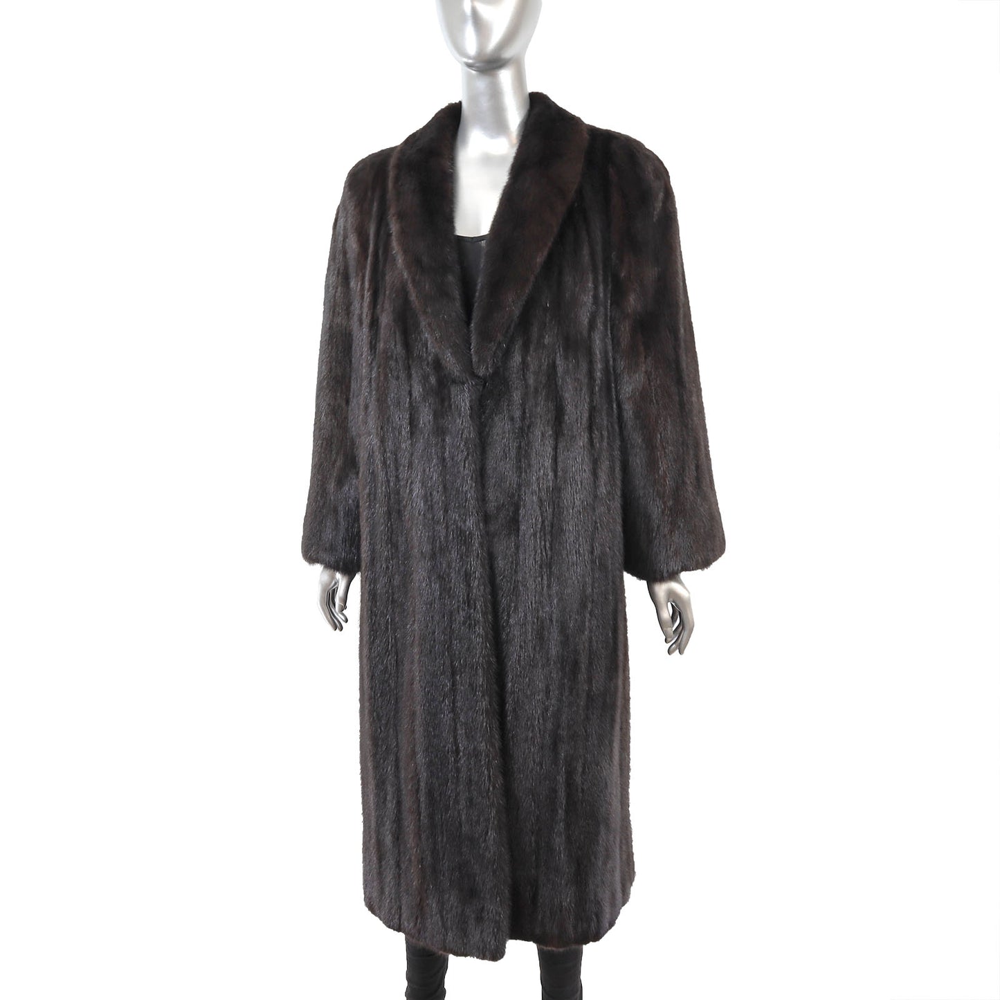 Dark Brown Mink Coat- Size L