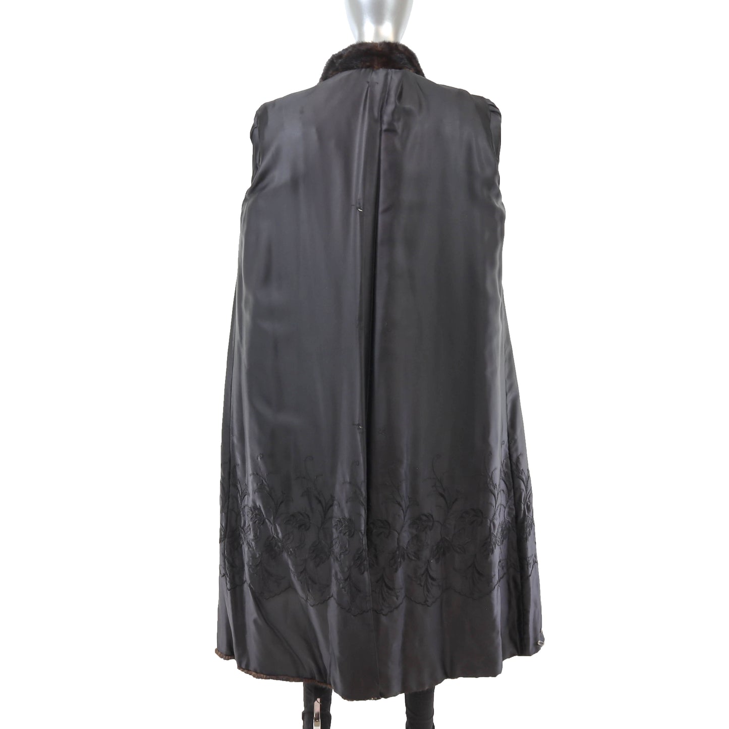 Dark Brown Mink Coat- Size XL