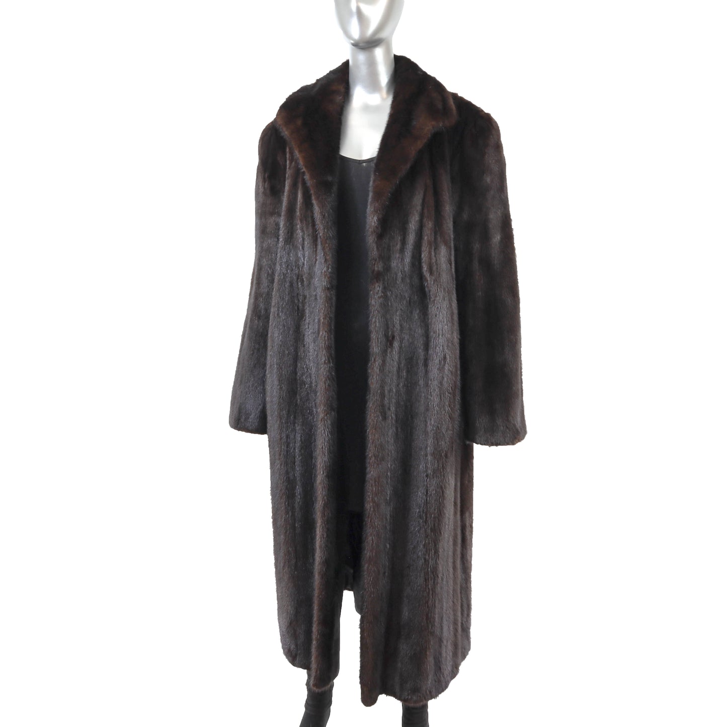 Dark Brown Mink Coat- Size XL