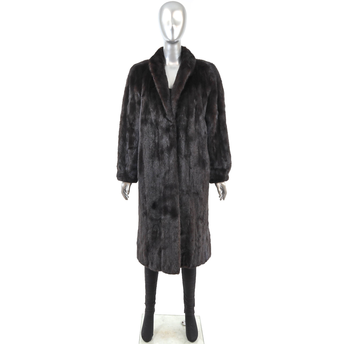 Rosendorf/ Evans Dark Brown Mink Coat- Size M