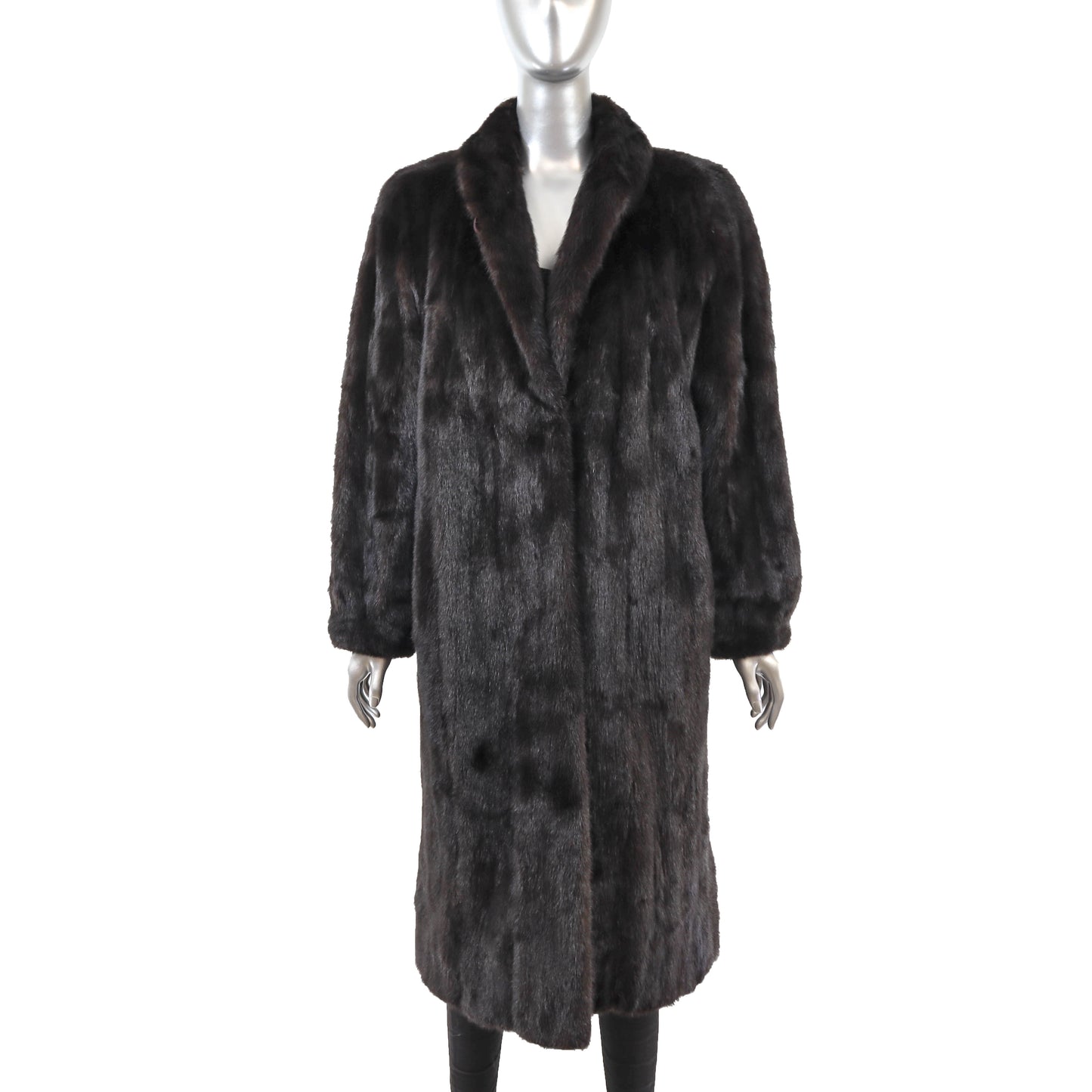 Rosendorf/ Evans Dark Brown Mink Coat- Size M