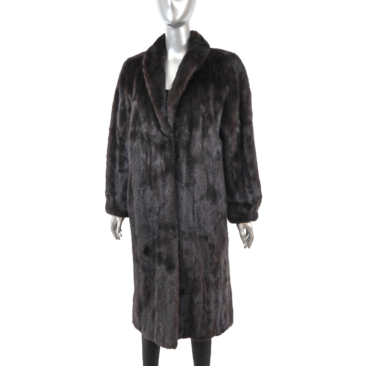 Rosendorf/ Evans Dark Brown Mink Coat- Size M