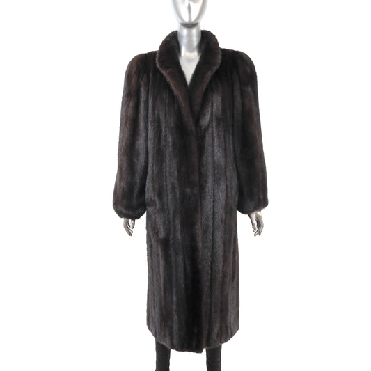 Dark Brown Mink Coat- Size L