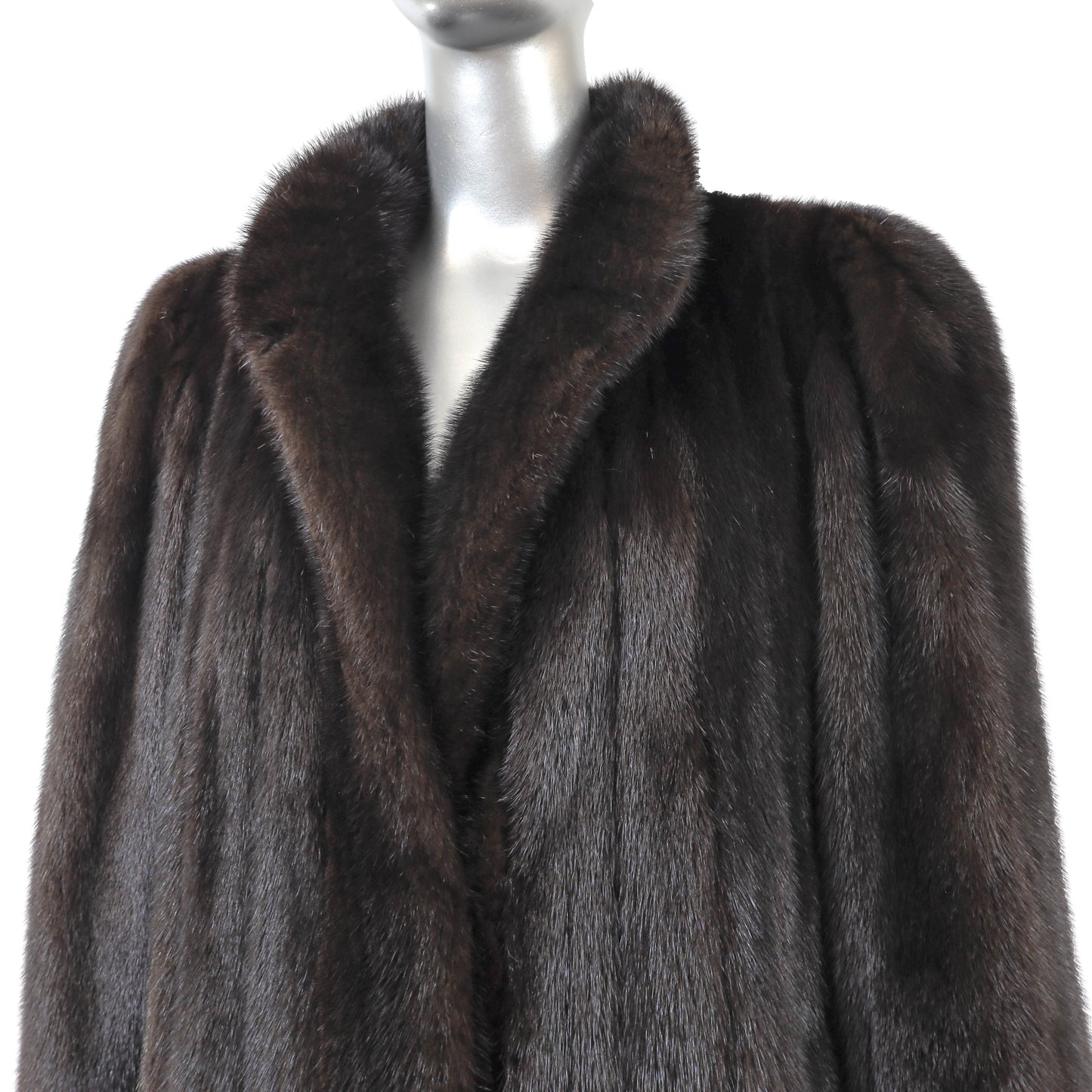 Dark Brown Mink Coat- Size L