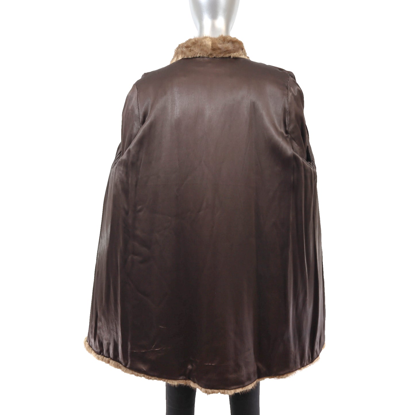 Light Brown Section Mink 3/4 Coat- Size XL