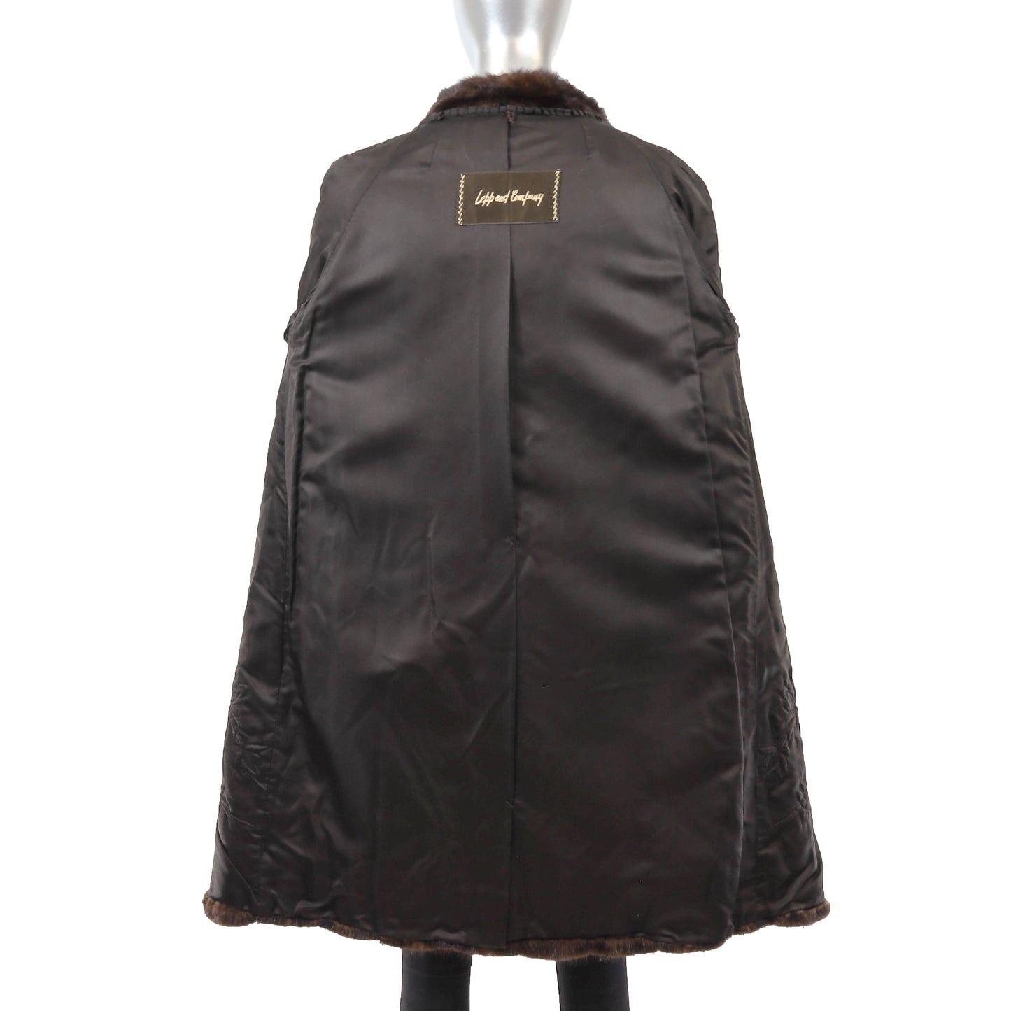 Brown Mink 3/4 Coat- Size M