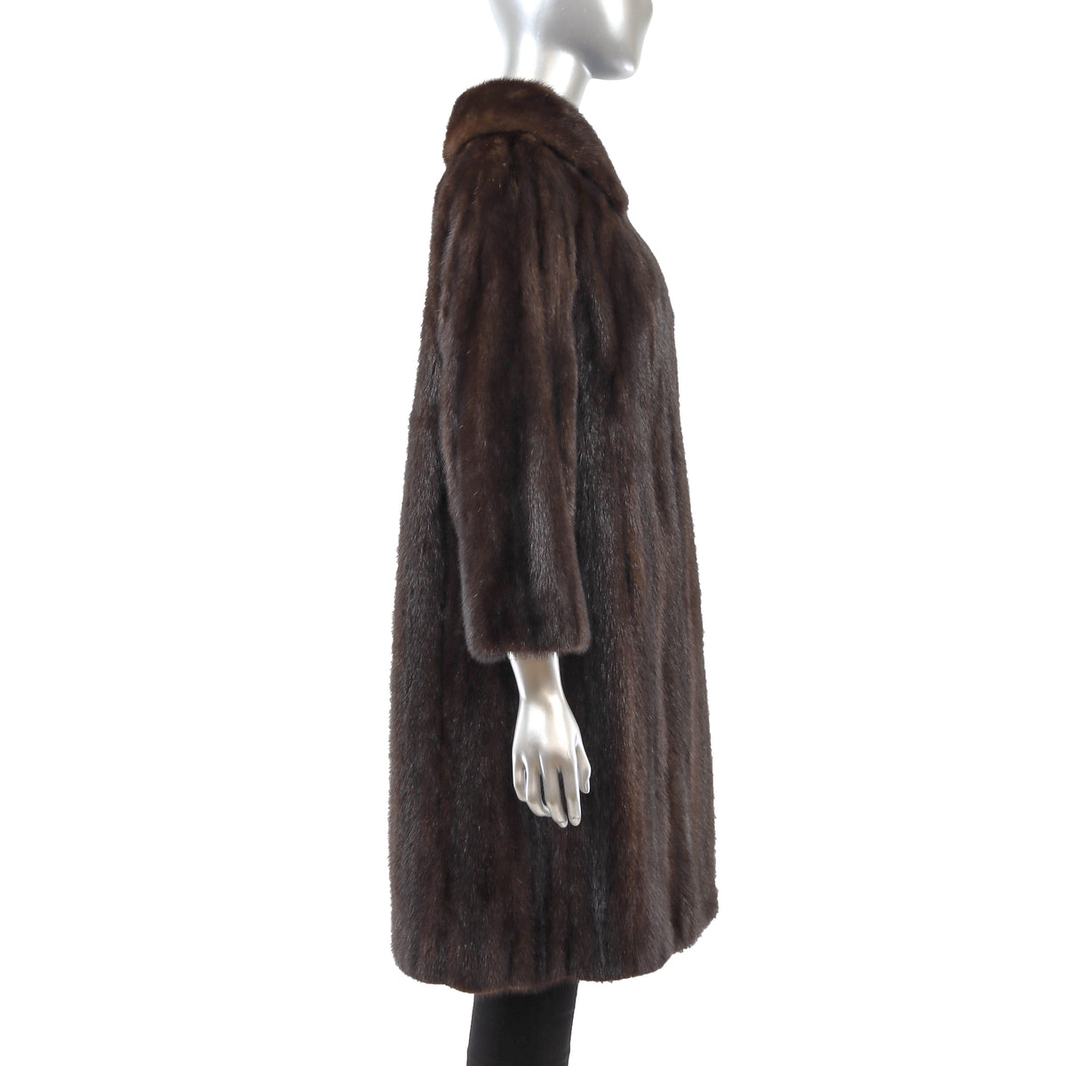 Brown Mink 3/4 Coat- Size M