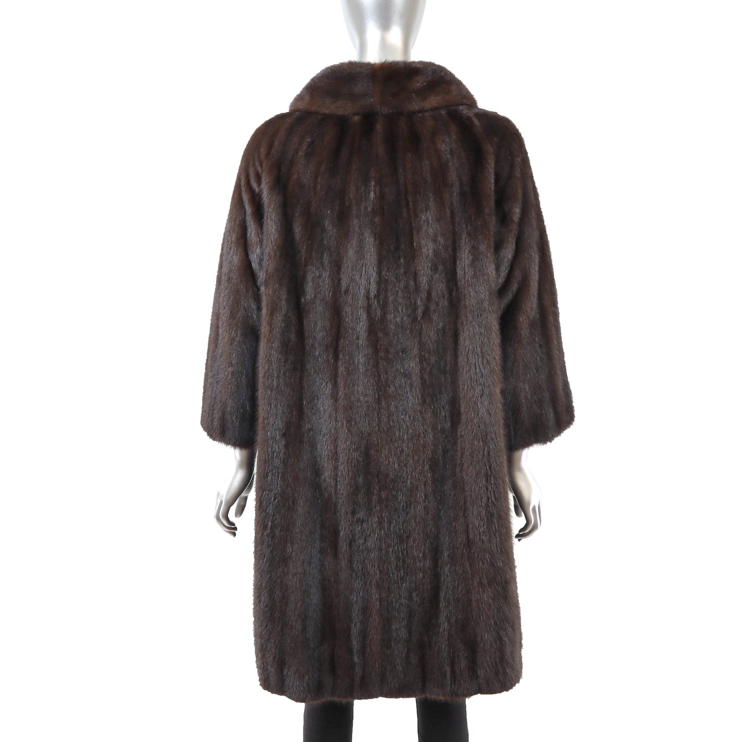Brown Mink 3/4 Coat- Size M
