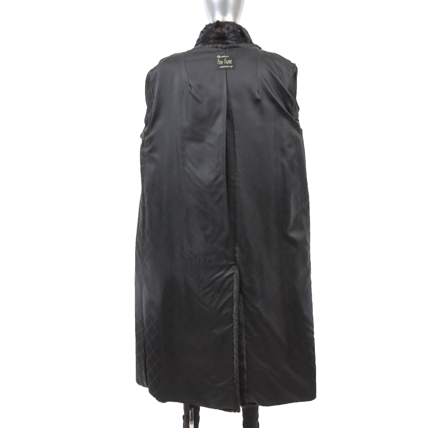 Black Mink Coat- Size XL