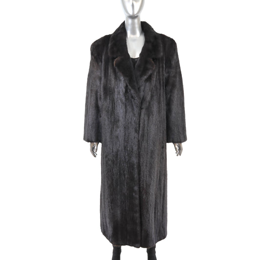 Black Mink Coat- Size XL