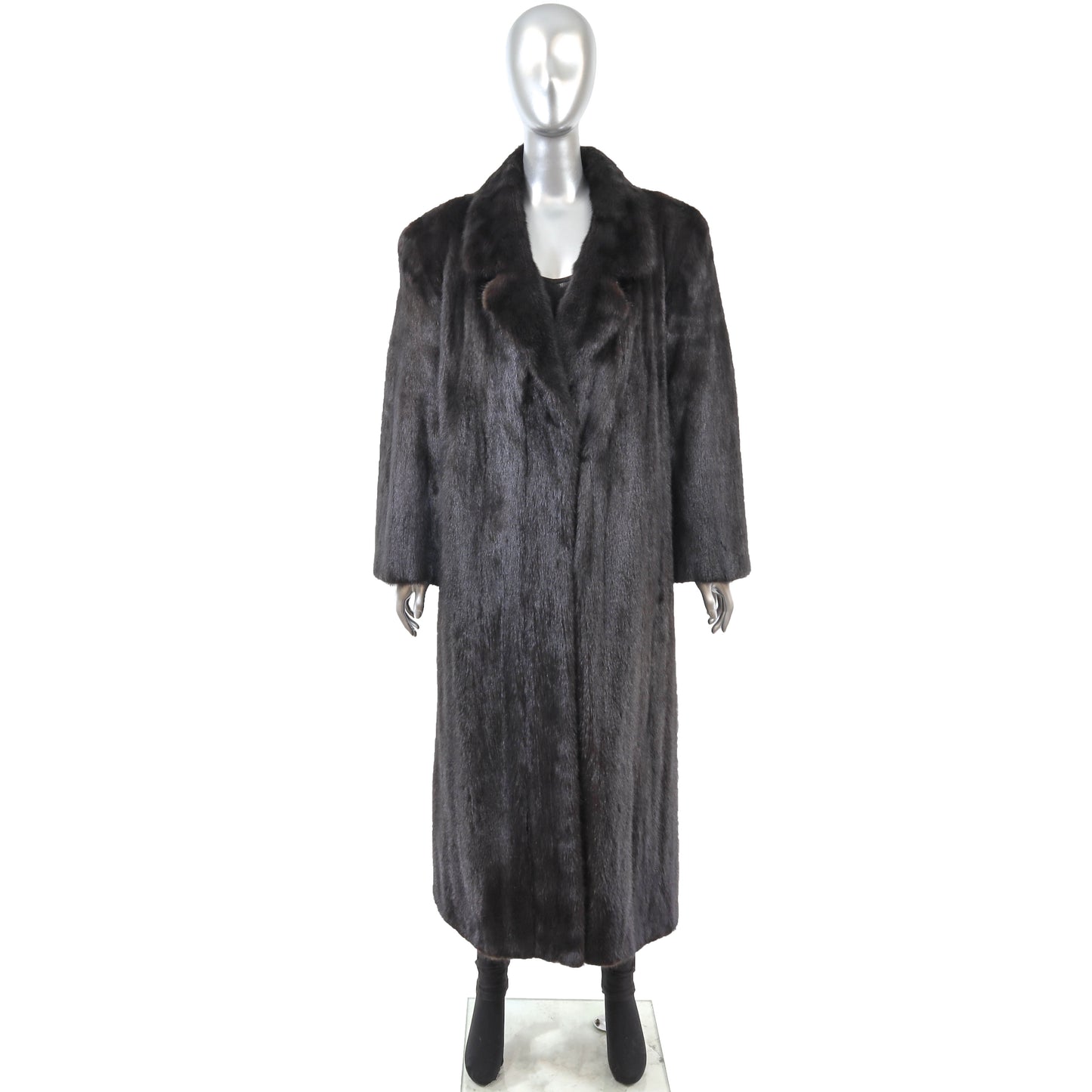 Black Mink Coat- Size XL