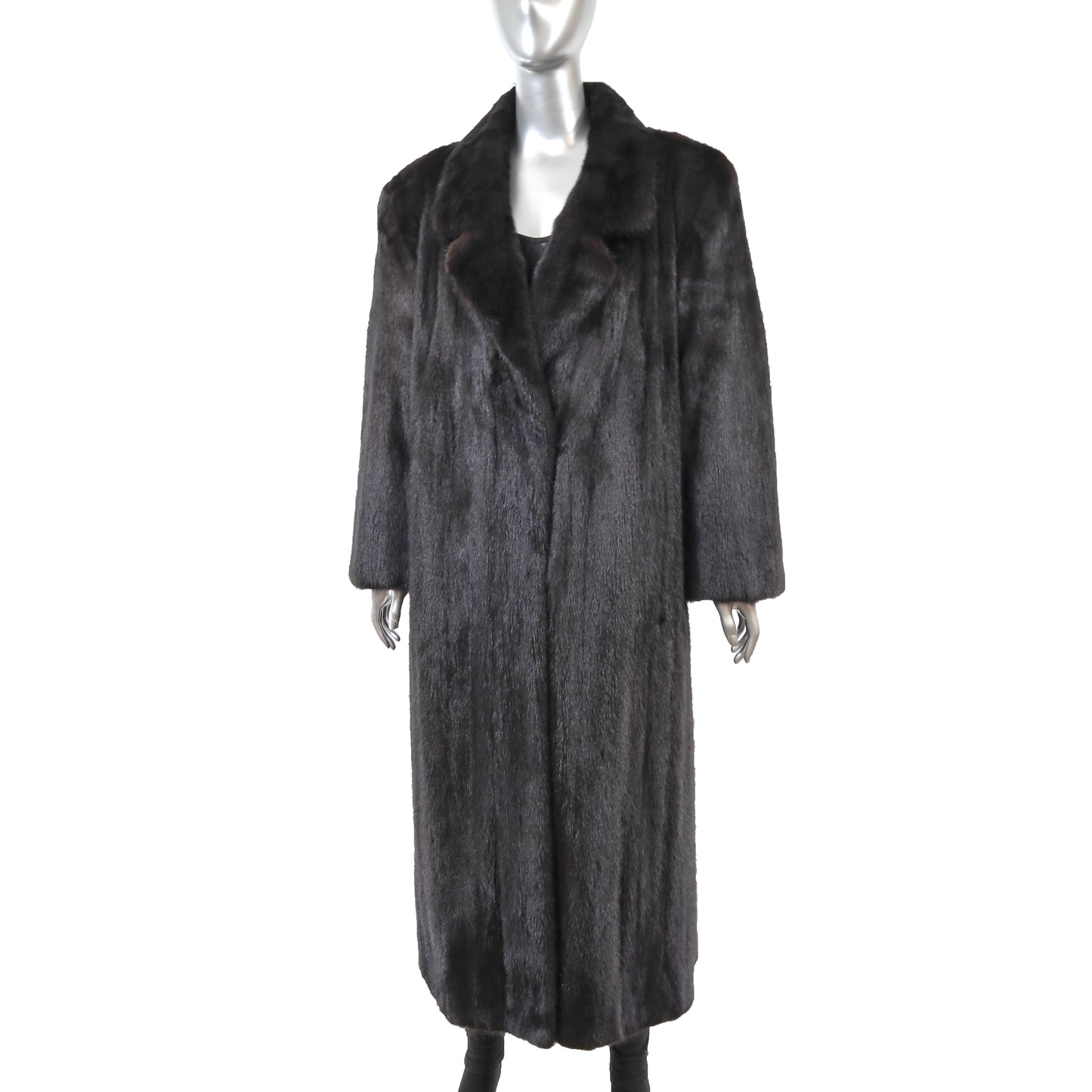 Black Mink Coat- Size XL