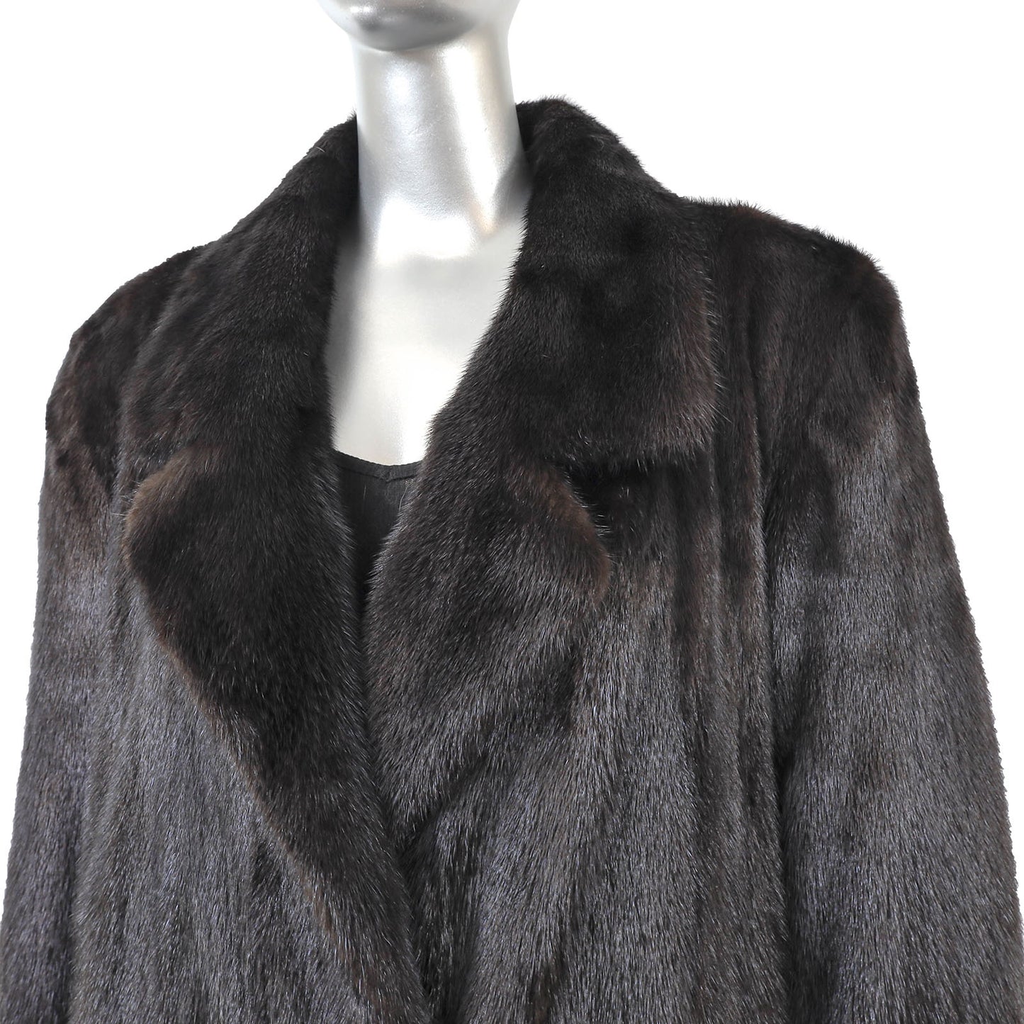 Black Mink Coat- Size XL