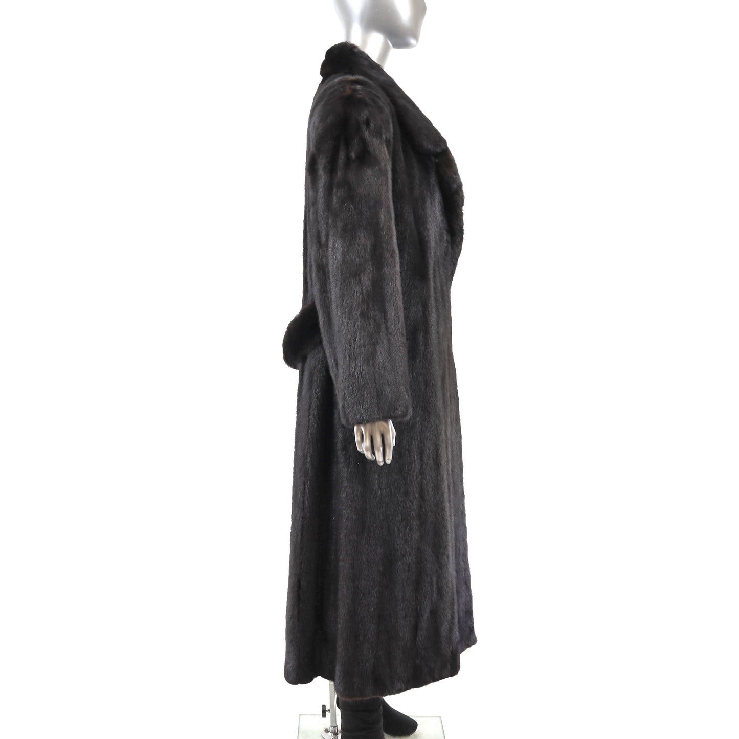 Black Mink Coat- Size XL