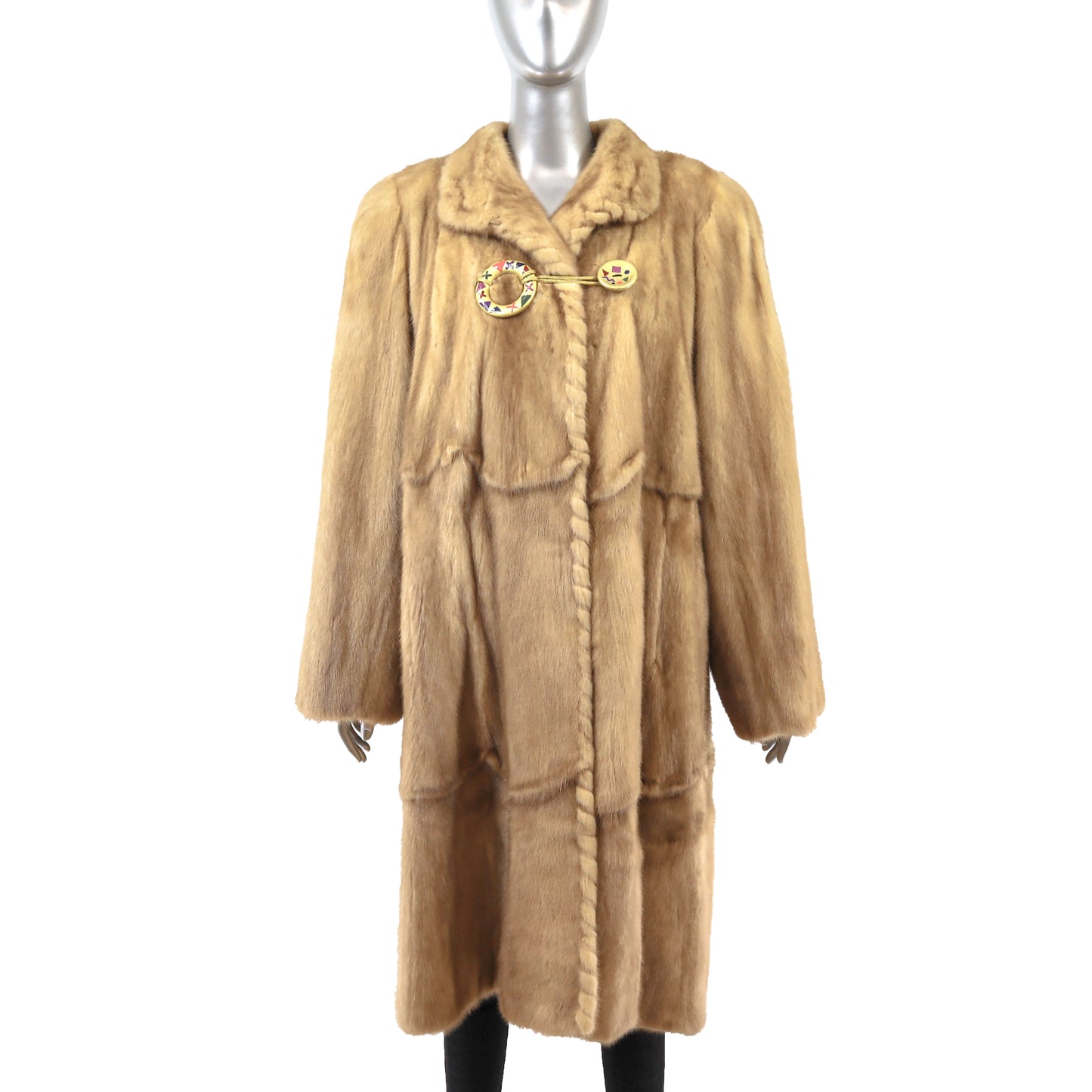 Zuki Light Brown Swing Mink Coat- Size XL-XXL
