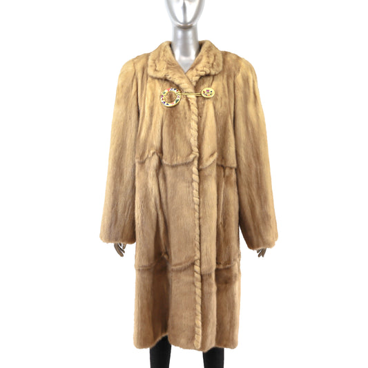 Zuki Light Brown Swing Mink Coat- Size XL-XXL