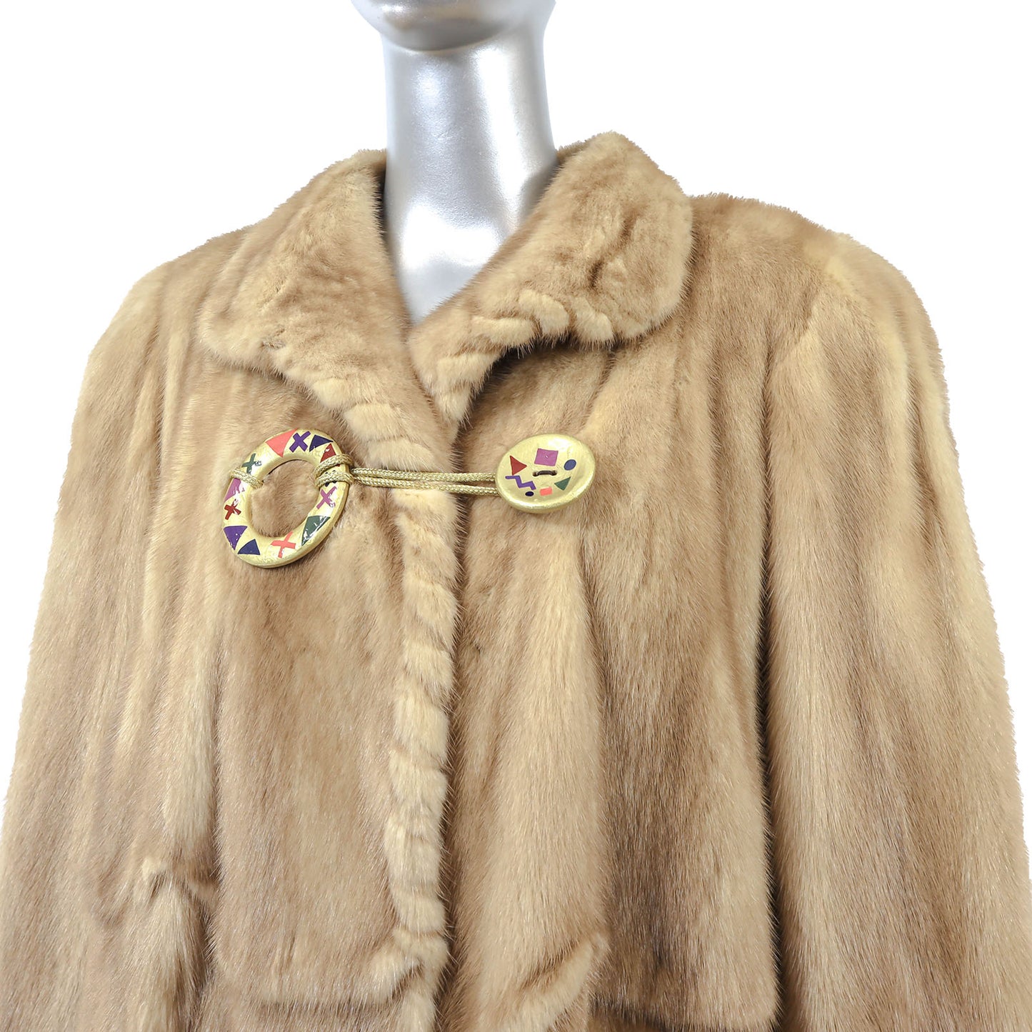 Zuki Light Brown Swing Mink Coat- Size XL-XXL