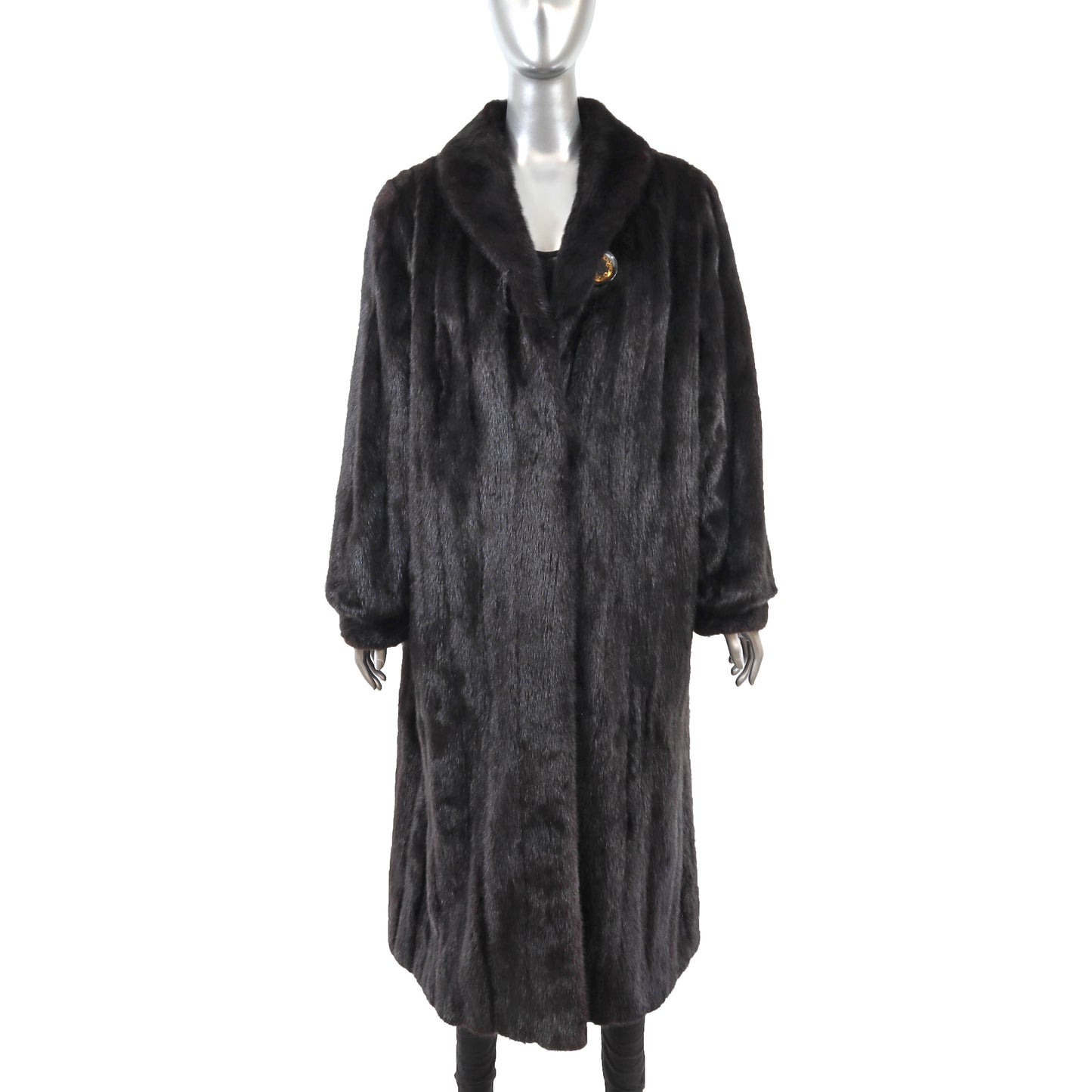 Black Mink Coat- Size XL